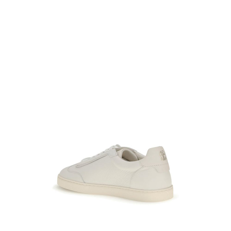 White Calf Leather Bos Taurus Low Top Sneakers