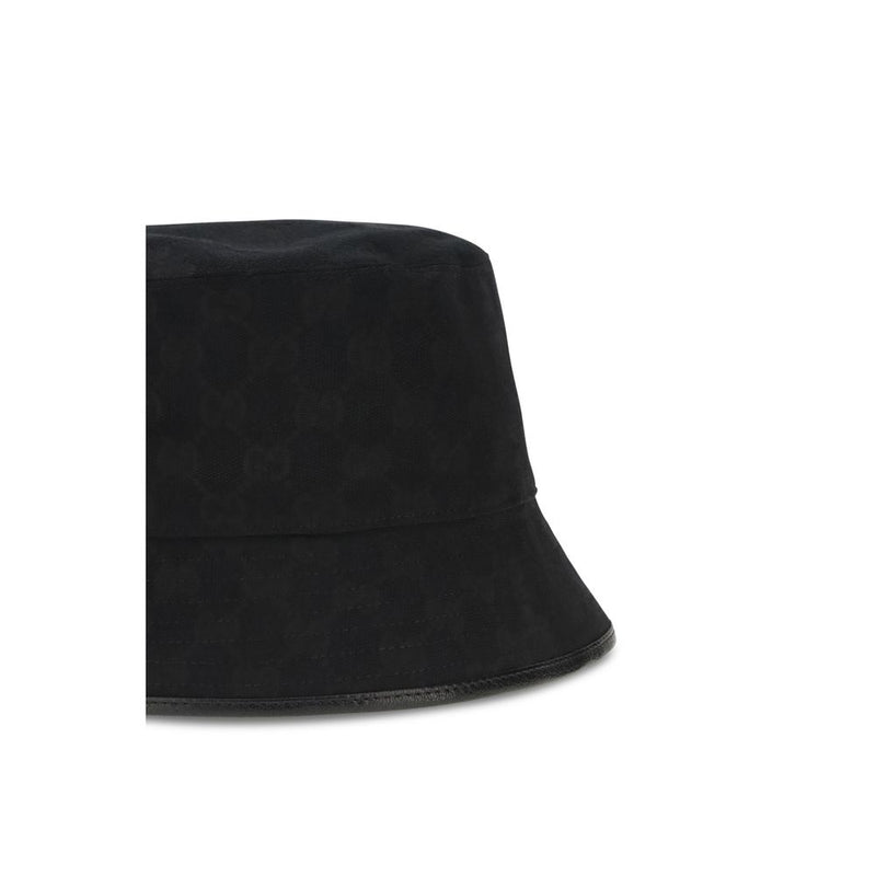 Black Fabric Bucket Hat