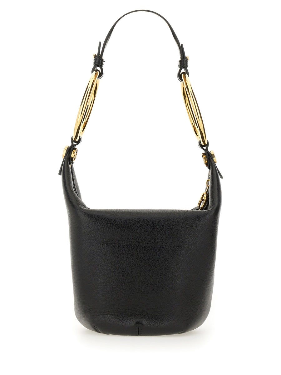 Chloé Bracelet Shoulder Bag — Black Leather