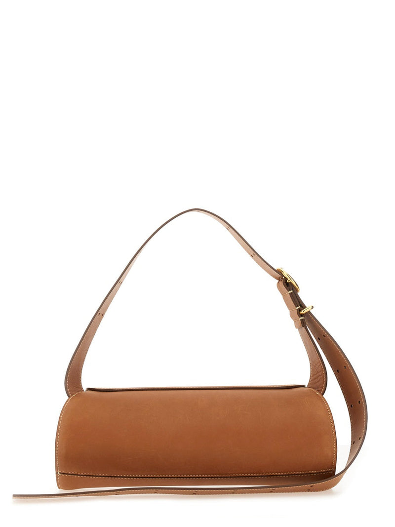 Jil Sander Cannoli Shoulder Bag — Brown Leather