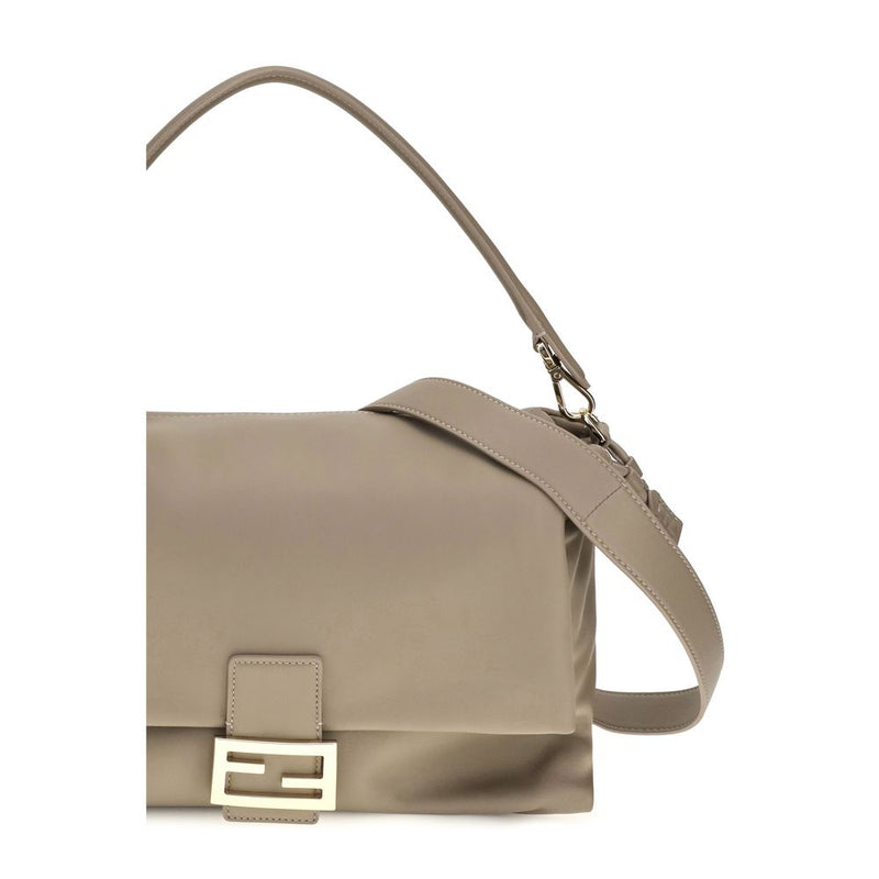 Beige Lamb Ovis Aries Shoulder Bag