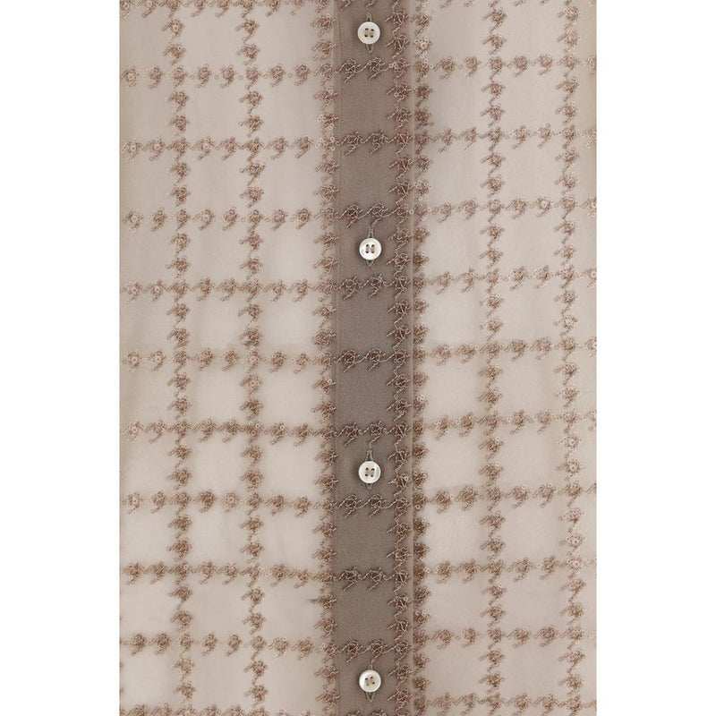 Beige Silk Shirt