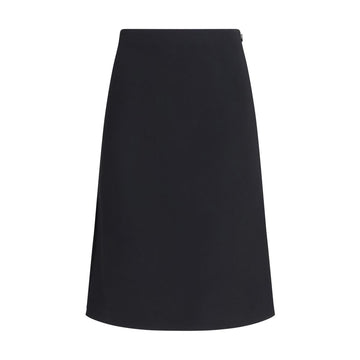 Black Wool Oves Aries Midi Skirt