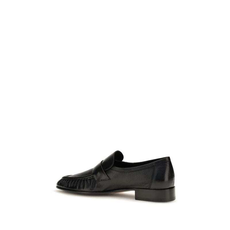 Black Calf Leather Bos Taurus Slip-On Loafers