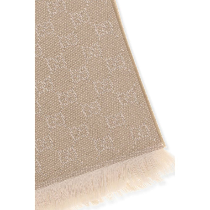 Beige Wool Oves Aries Foulard