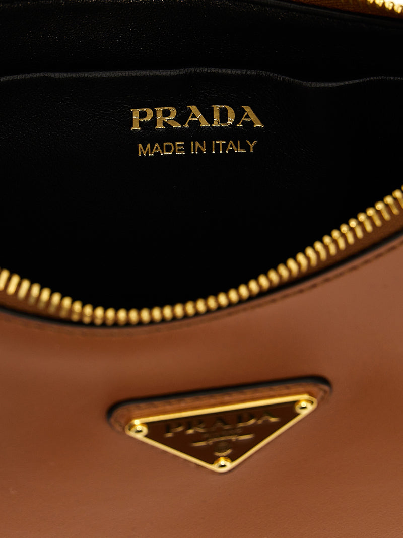 Brown Calfskin Shoulder Bag