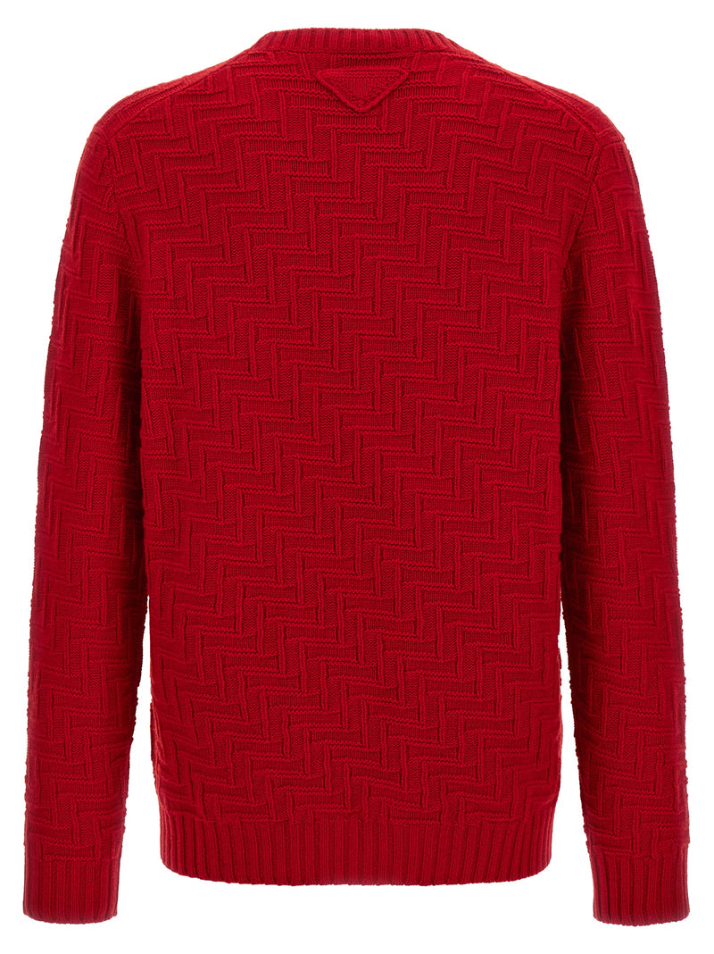 Red Virgin Wool Cardigan