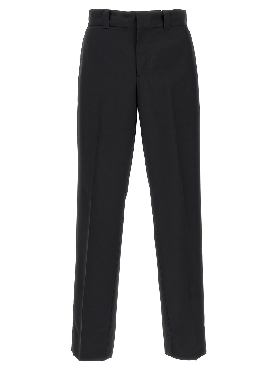 Black Virgin Wool Casual Pants