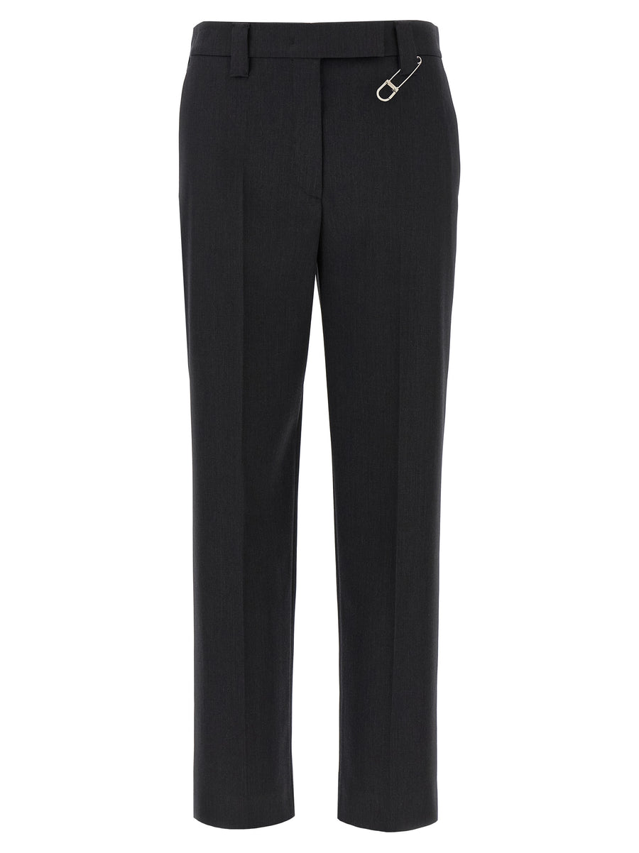 Gray Virgin Wool Dress Pants