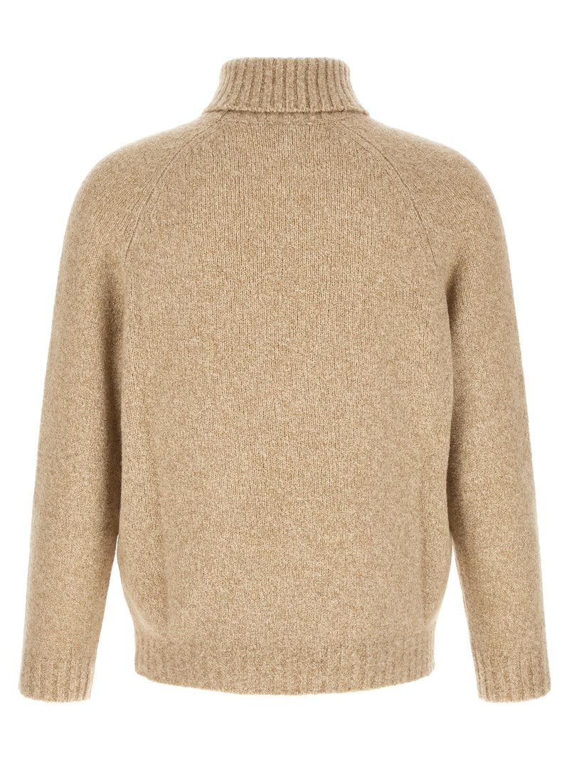 Beige Virgin Wool Cardigan
