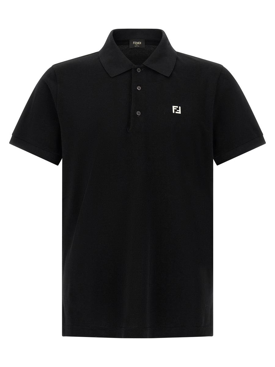 Black Cotton Polo Shirt