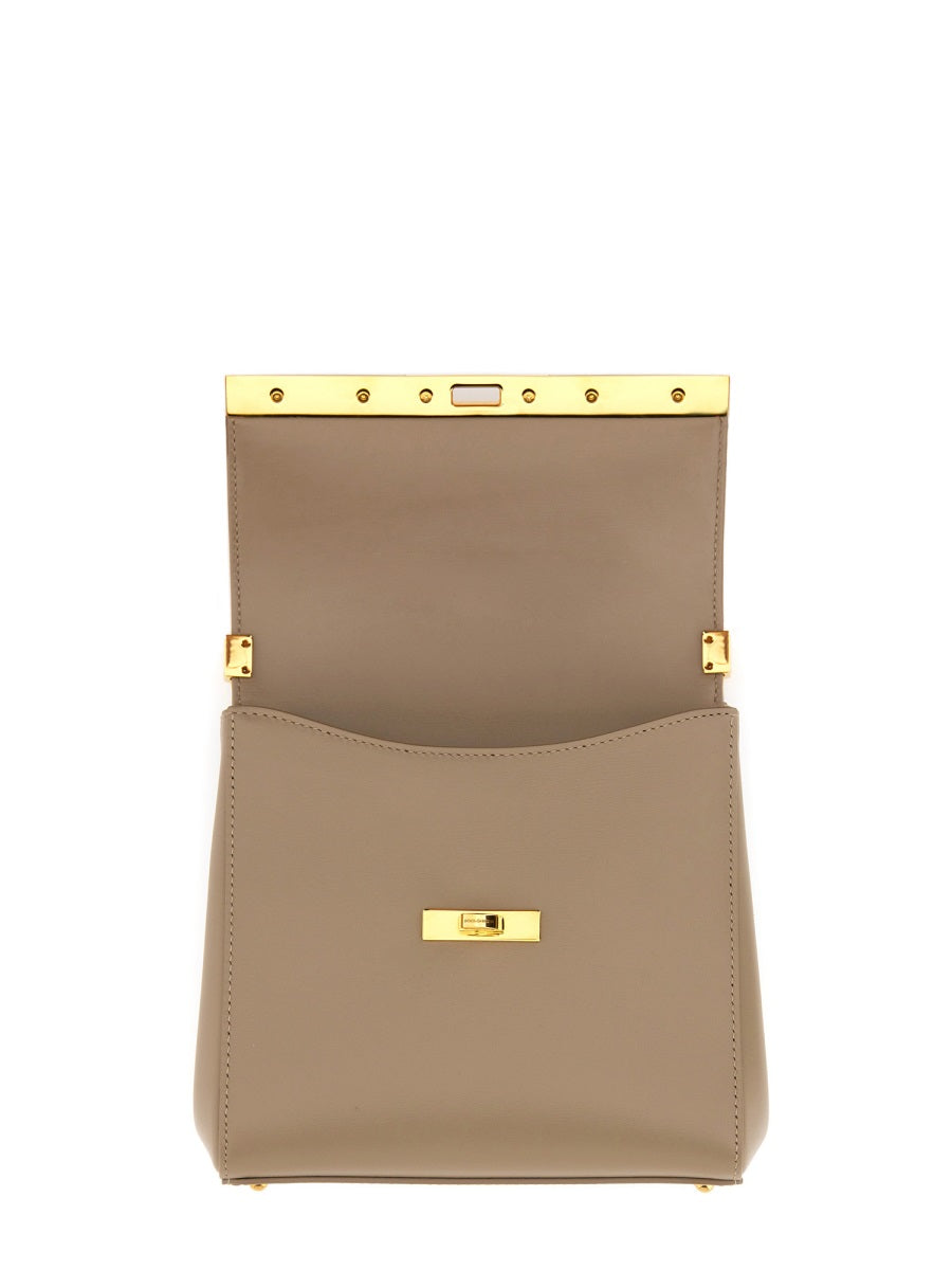 Dolce & Gabbana City Marlene Shoulder Bag — Beige Calf Leather