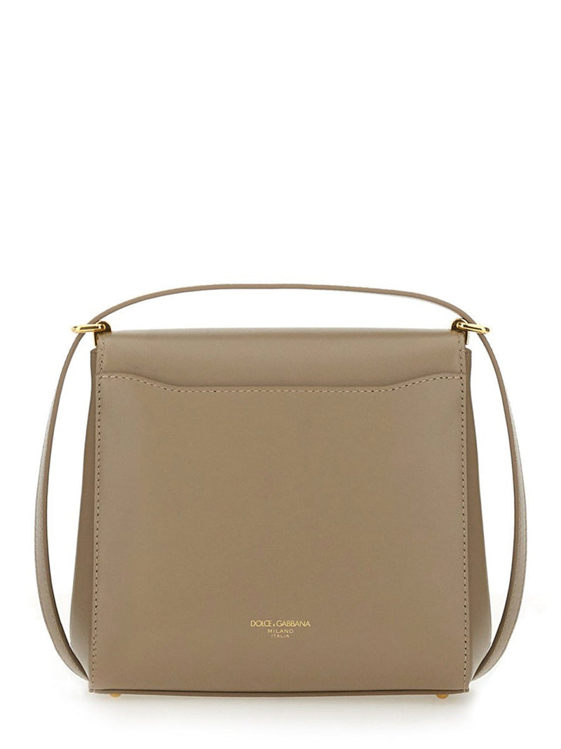 Dolce & Gabbana City Marlene Shoulder Bag — Beige Calf Leather