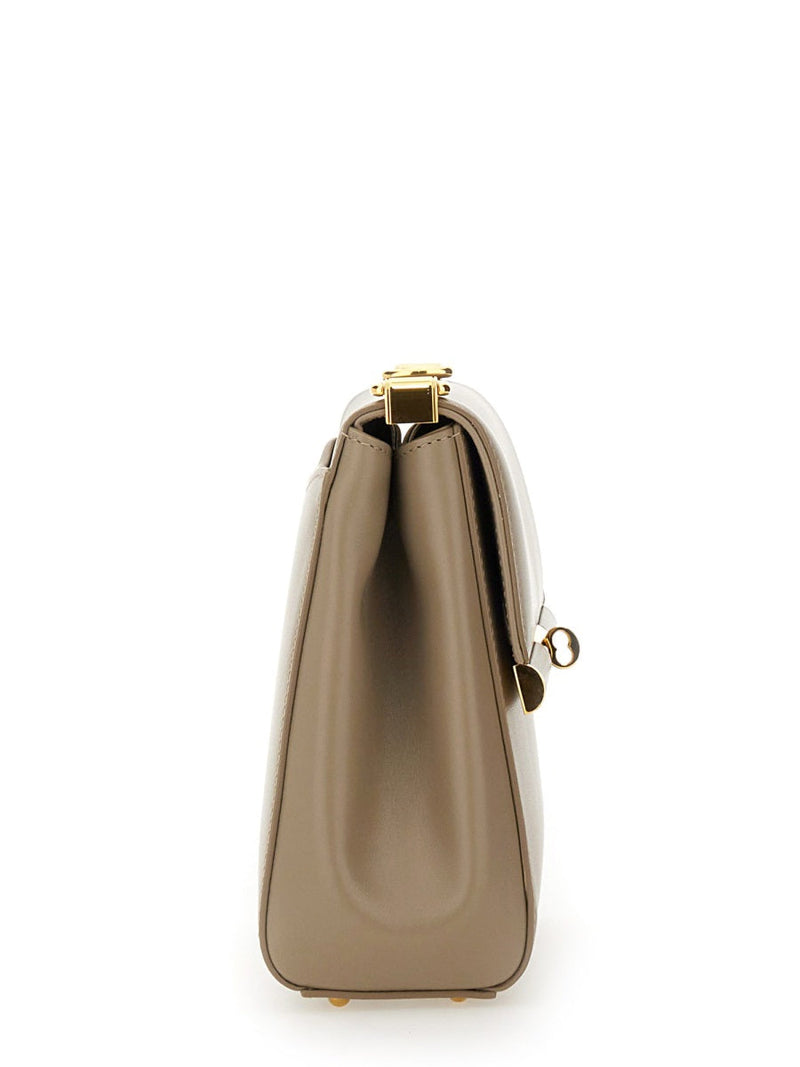 Dolce & Gabbana City Marlene Shoulder Bag — Beige Calf Leather