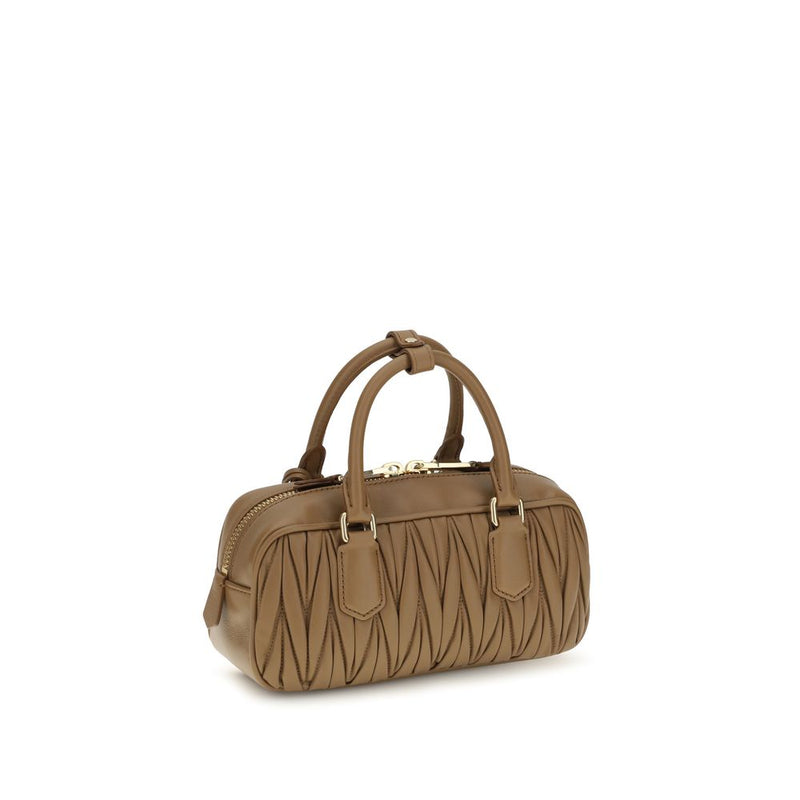 Beige Calf Leather Bos Taurus Handbag