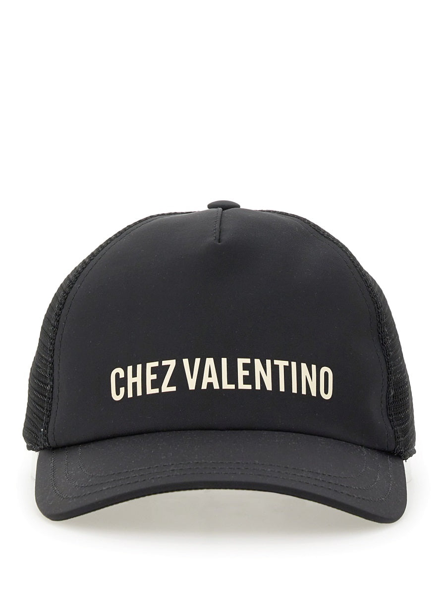 Valentino Garavani 6y2hda41alz_res Polyester Baseball Cap — Black Emerald Caps
