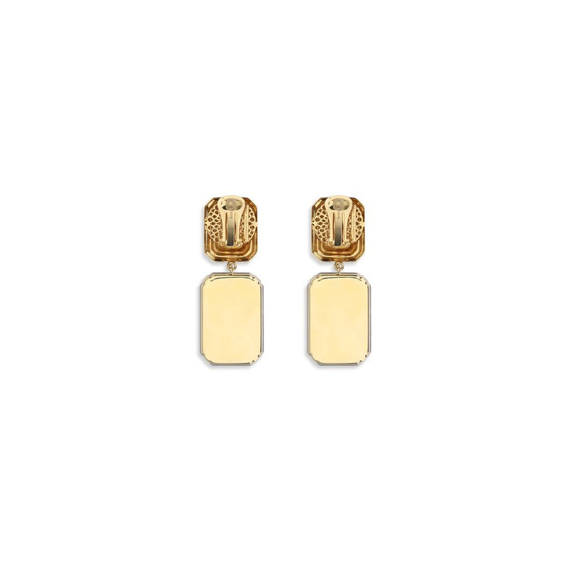 Gold Glass Earrings