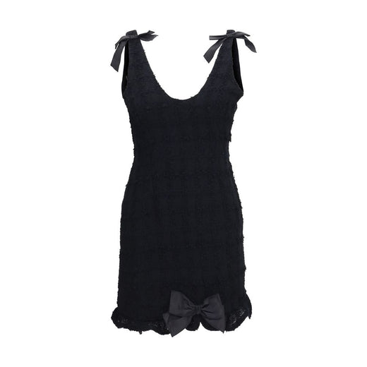 Black Cotton Casual Dress