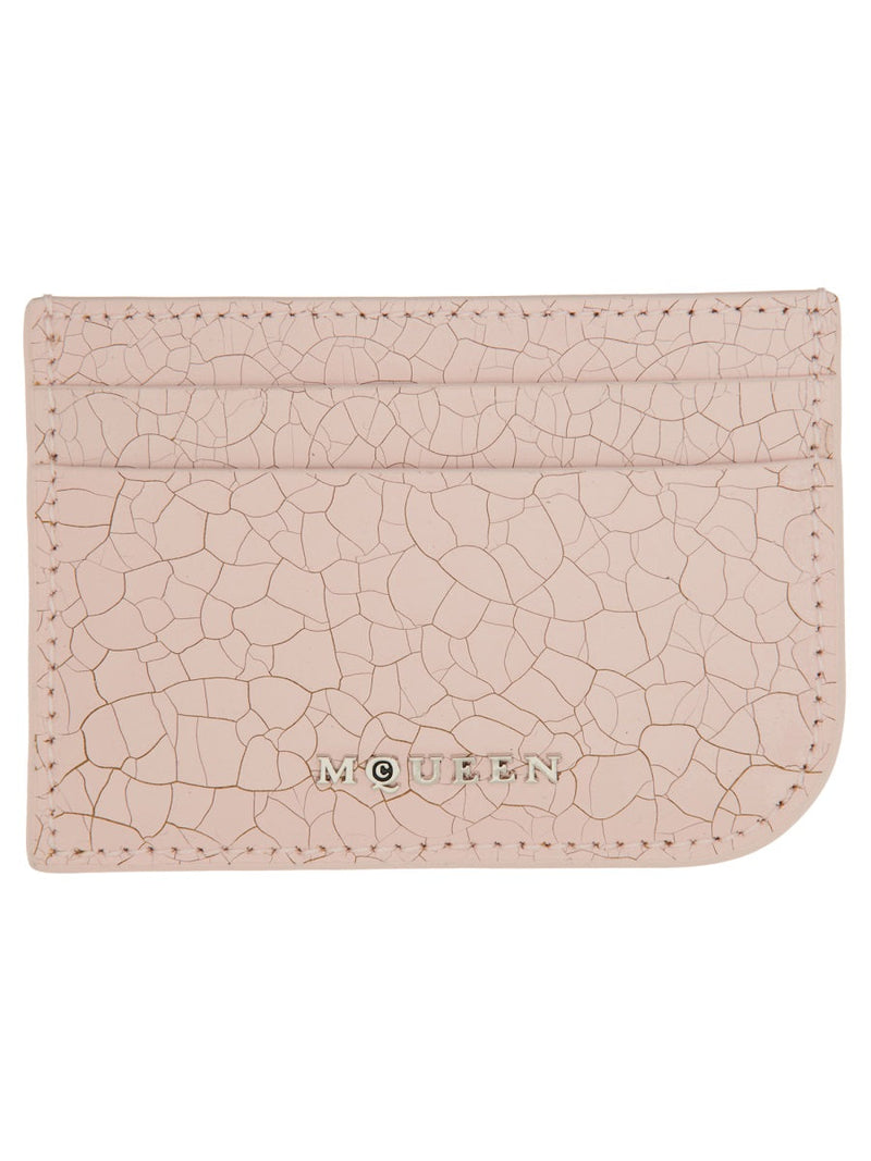 Alexander Mcqueen Calfskin Card Case — Pink Main: Calf Skin Cases