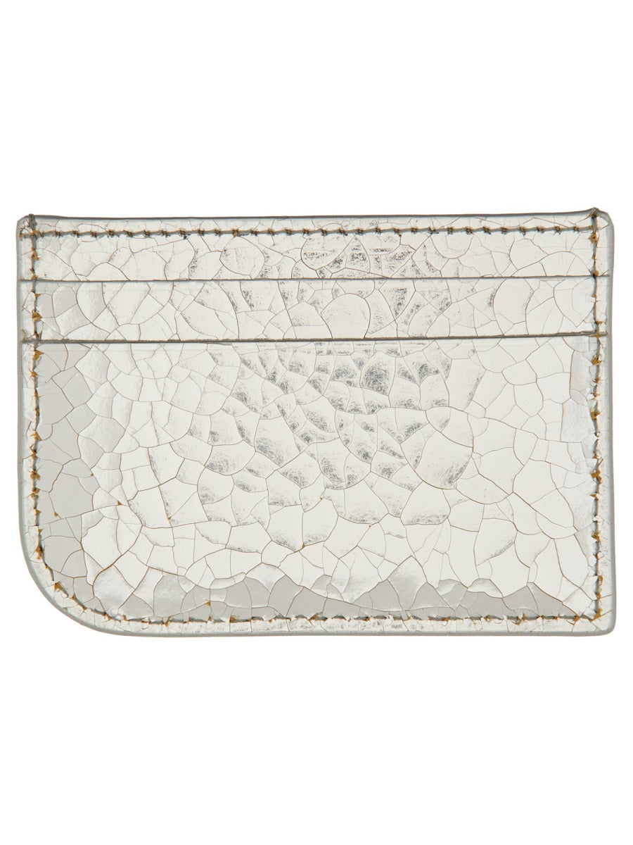 Alexander Mcqueen Calf Skin Card Case — Silver Main: Cases