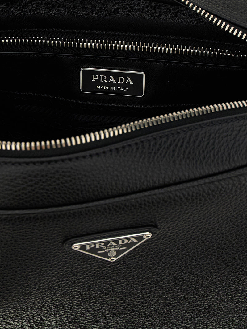 Black Calfskin Crossbody Bag
