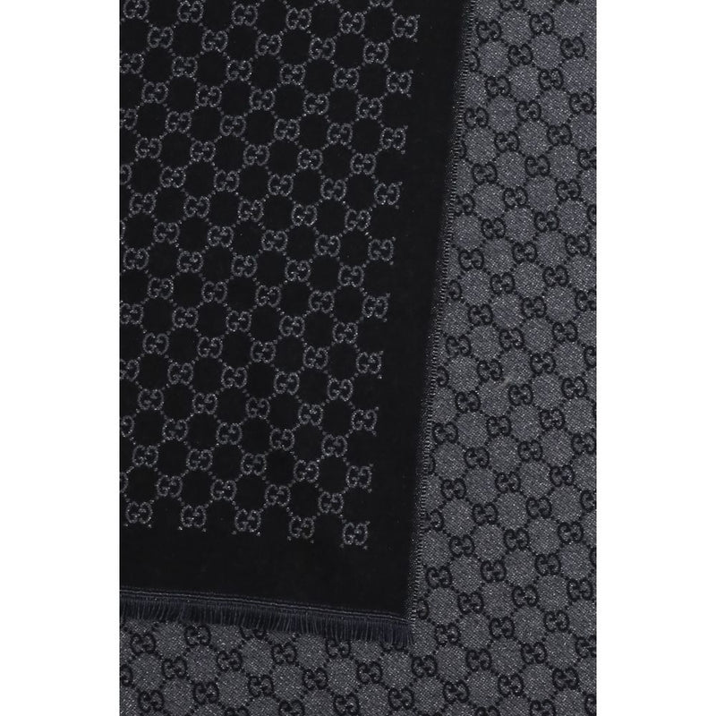Black Wool Oves Aries Foulard