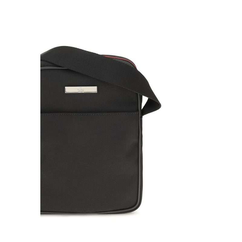 Black Fabric Shoulder Bag