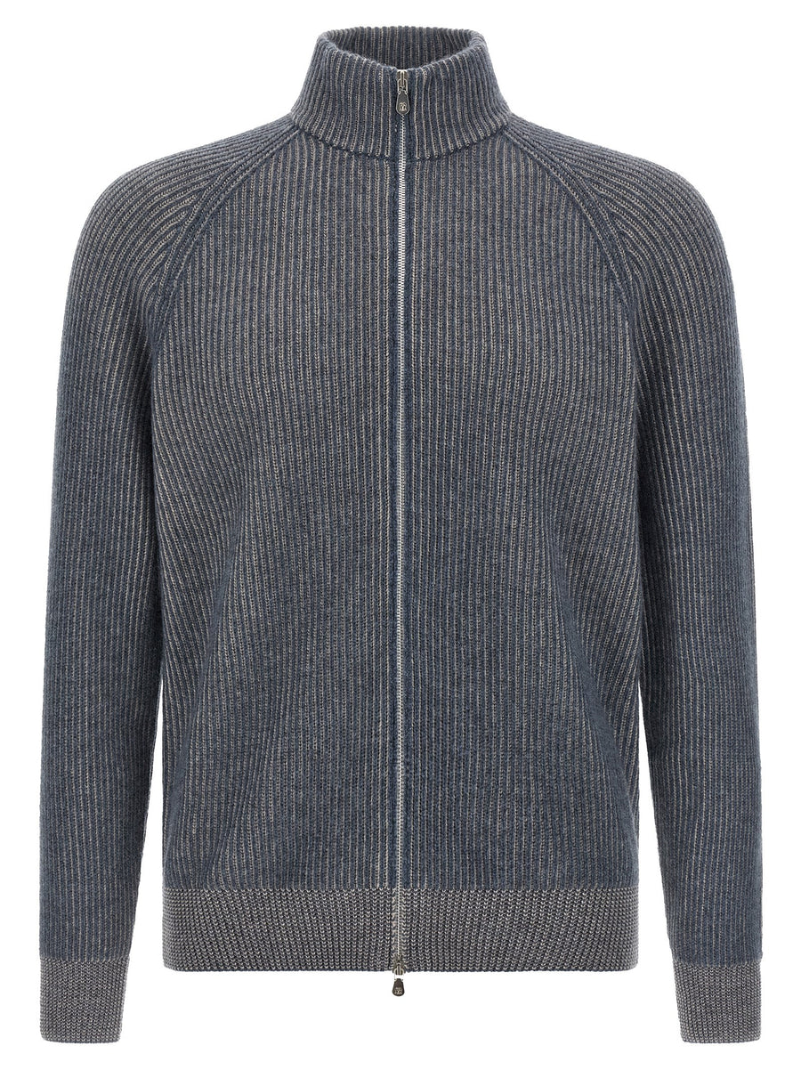 Blue Cashmere Cardigan