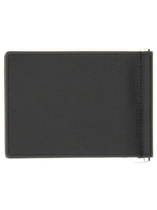 Saint Laurent Will Clip Card Case — Black Main: Calf Skin Wallets & Purses