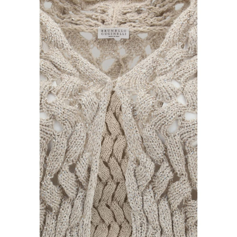 Beige Silk Cardigan