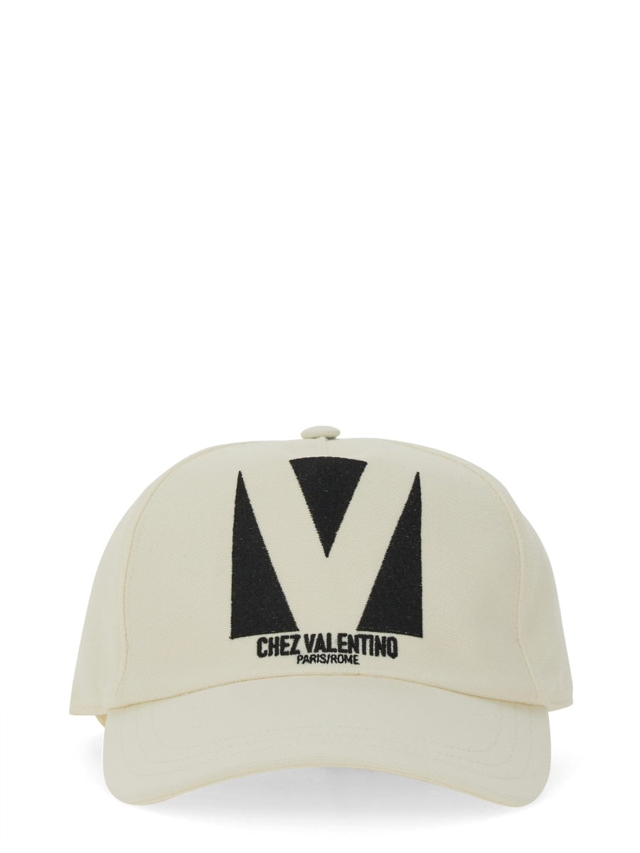 Valentino Garavani 6y2hda41wgj_0an Baseball Cap — White Cotton Caps