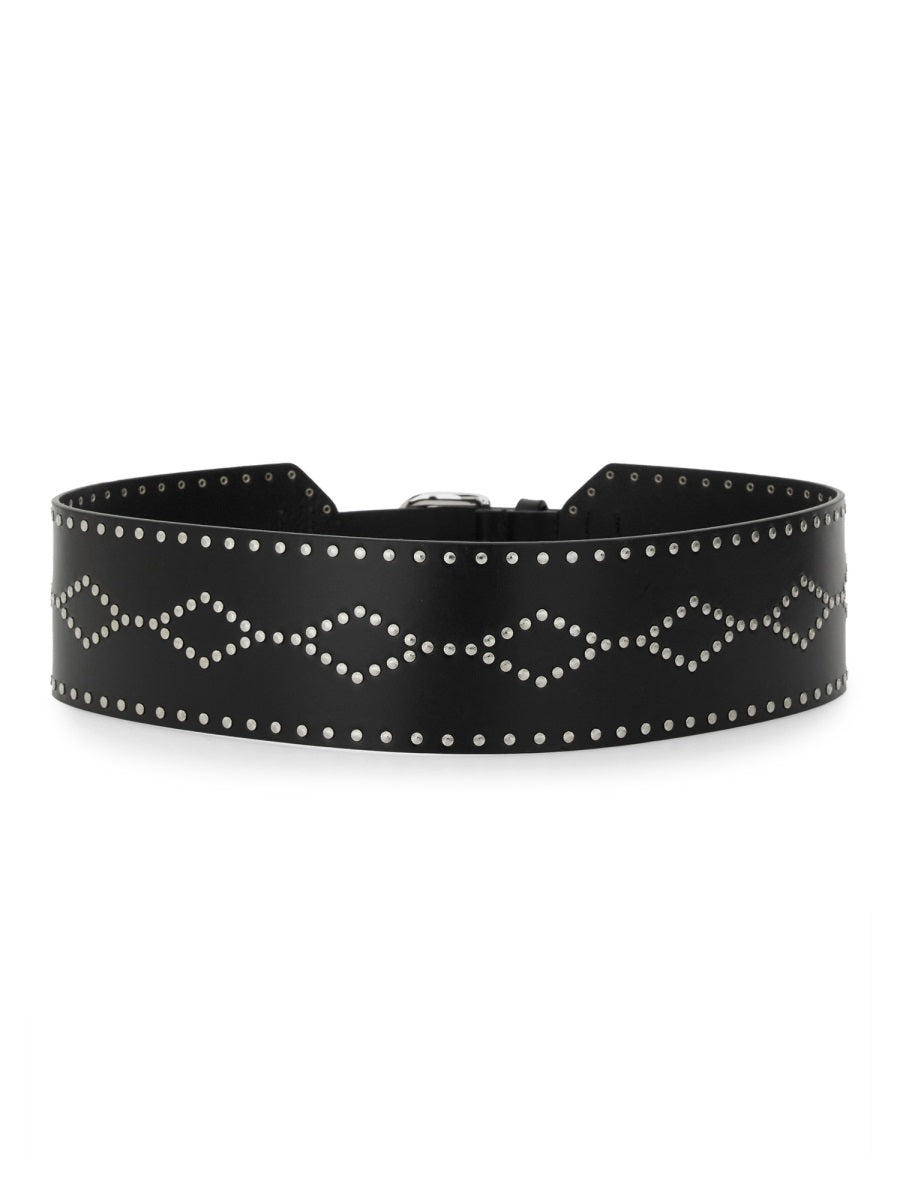 Isabel Marant Lucie Belt — Black Cow Leather