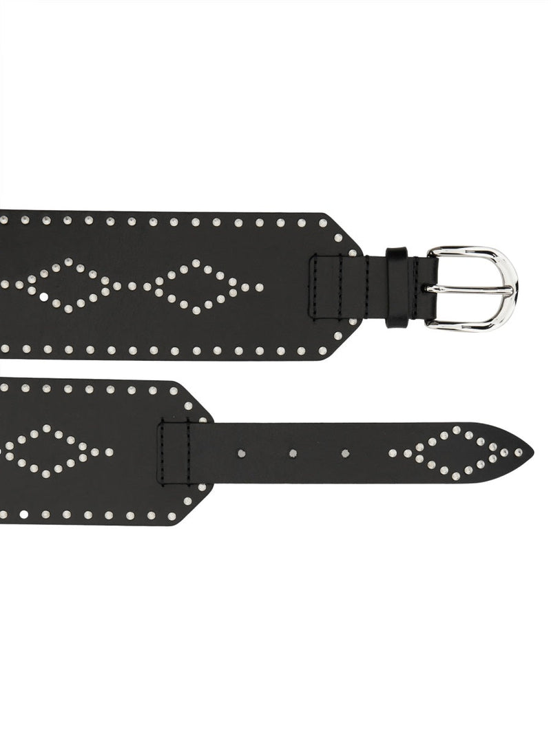 Isabel Marant Lucie Belt — Black Cow Leather