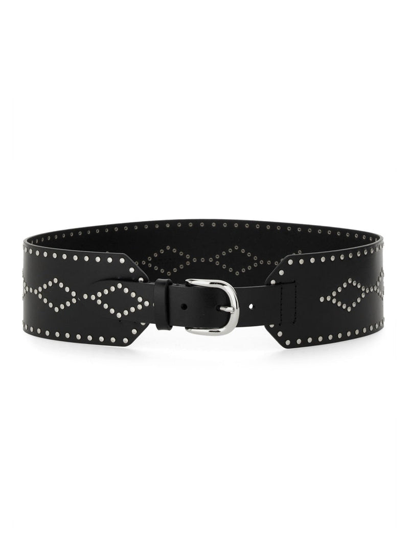 Isabel Marant Lucie Belt — Black Cow Leather