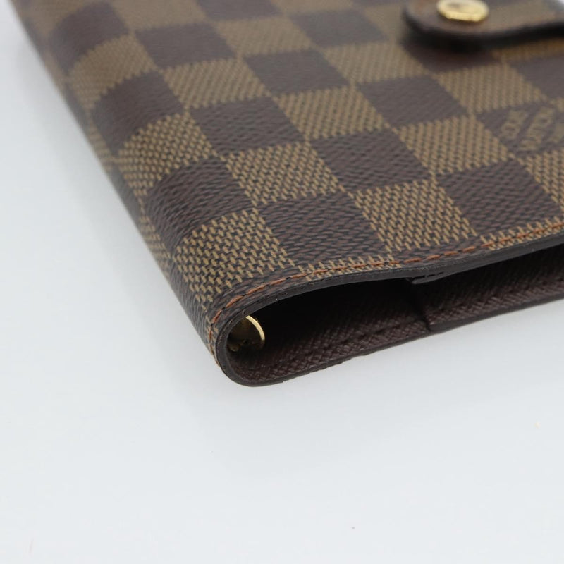 Louis Vuitton Ring Agenda Cover Damier Brown Canvas Bag