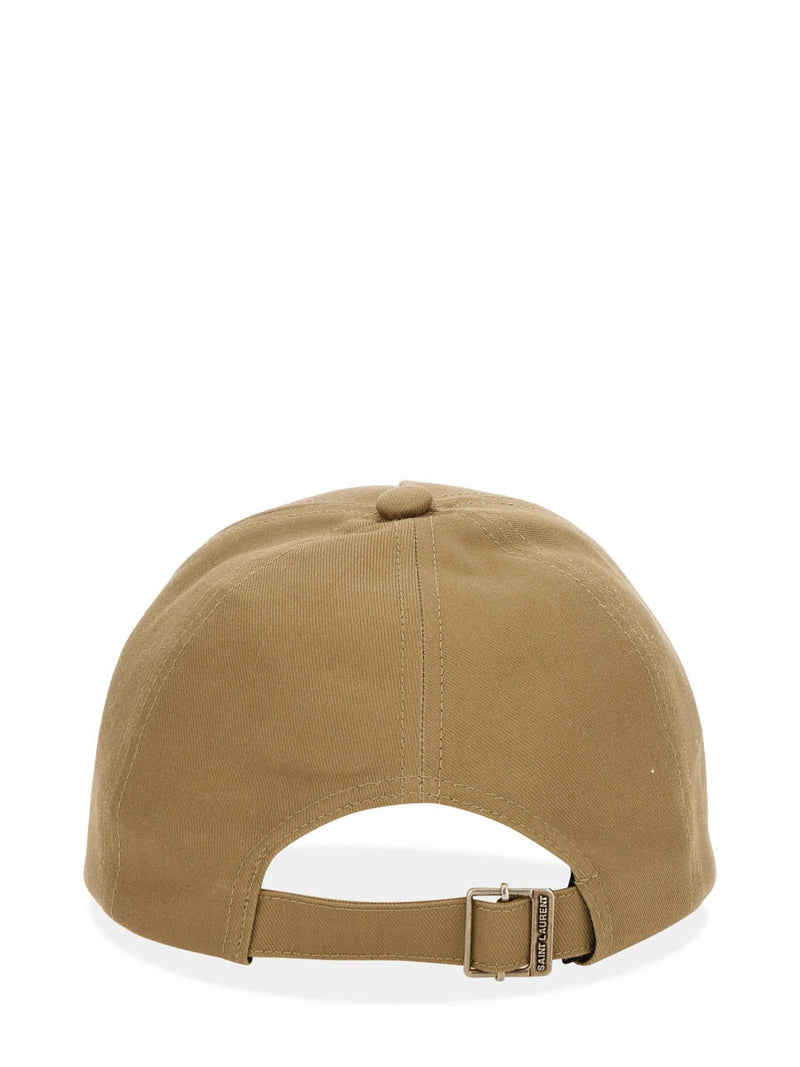 Saint Laurent 778063_3yp199700 Cotton-Linen Blend Baseball Cap — Beige Cotton Linen Caps