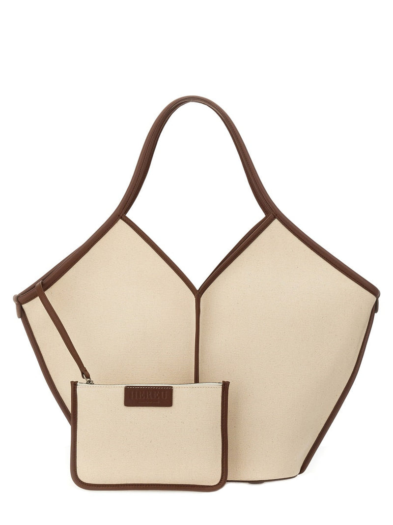 Hereu Calella Shoulder Bag — Beige Organic Cotton