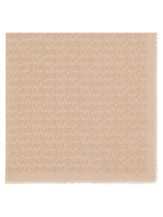 Saint Laurent Square Scarf — Beige Scarfs