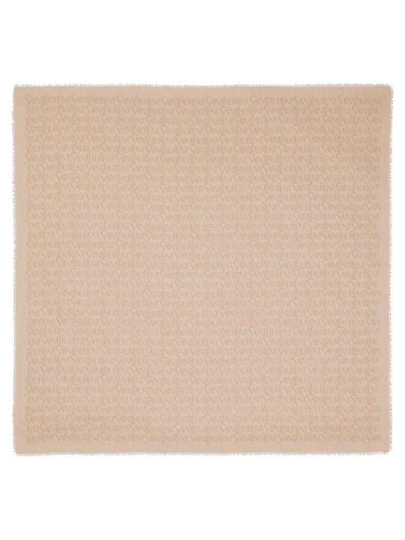 Saint Laurent Square Scarf — Beige Scarfs