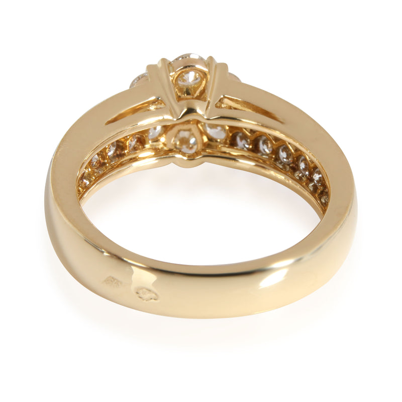 Van Cleef & Arpels Fleurette Diamond Ring 18k Yellow Gold 1.15 Ctw