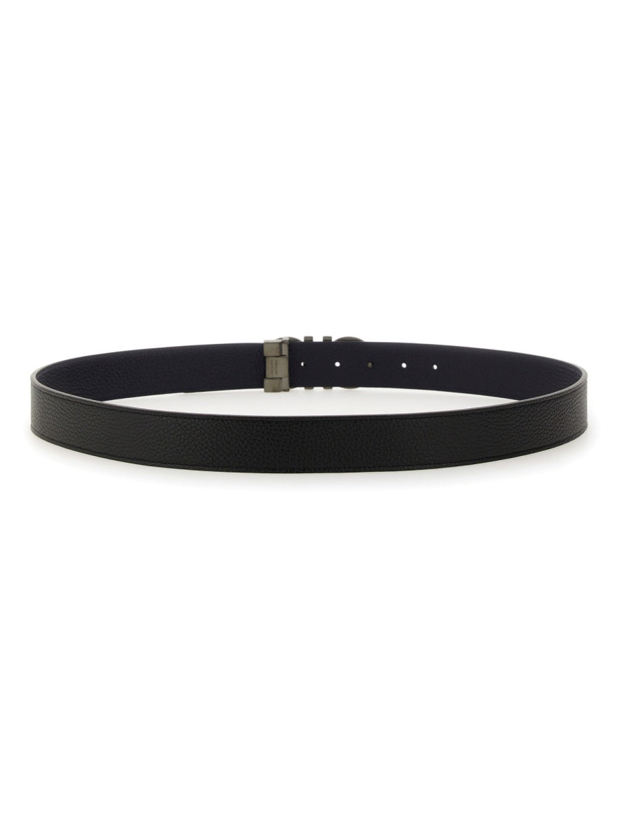Ferragamo Calf Leather Belt — Black