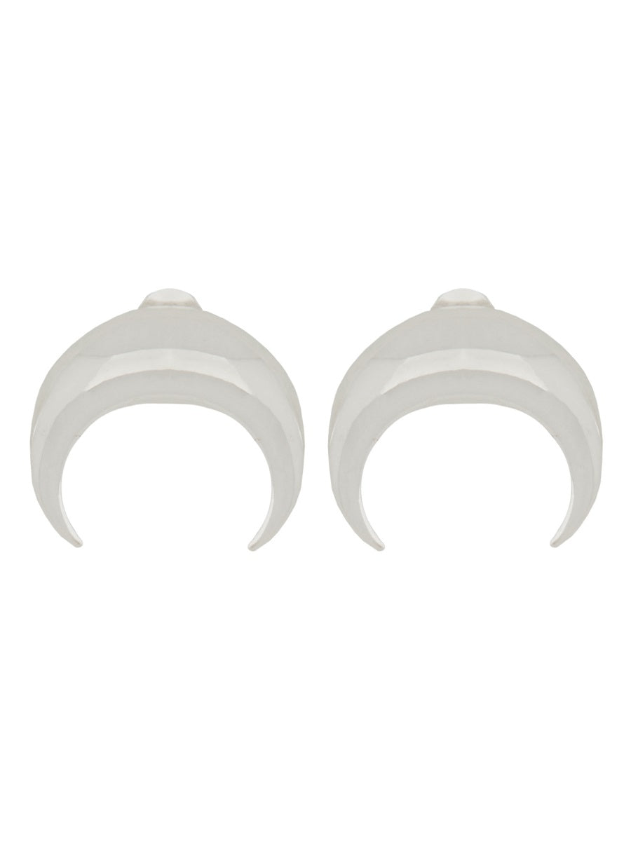 Marine Serre Tin And Silver Earrings — -