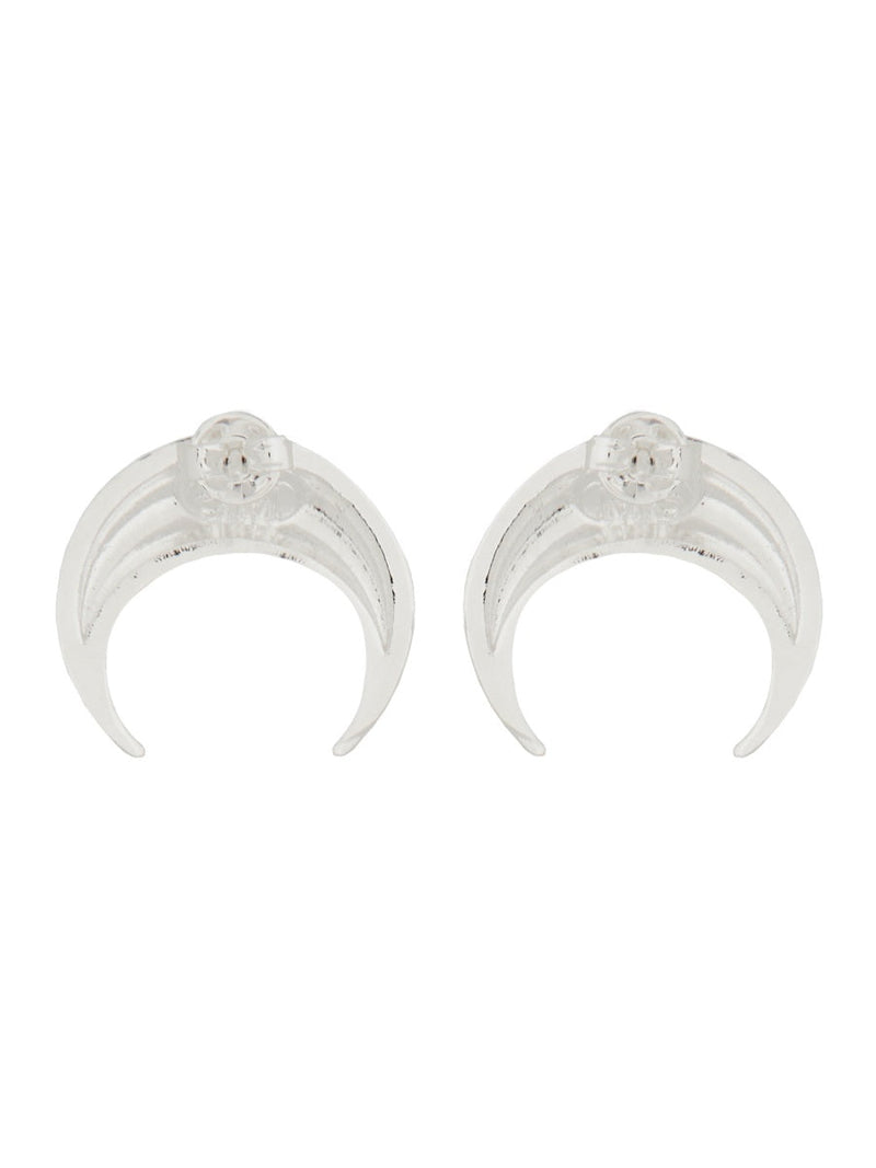 Marine Serre Tin And Silver Earrings — -