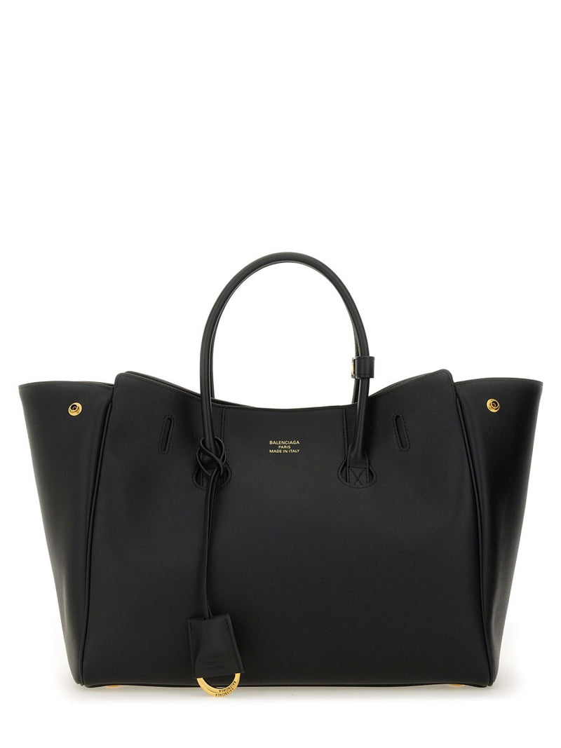 Balenciaga Domesticated Calf Leather Shoulder Bag — Black