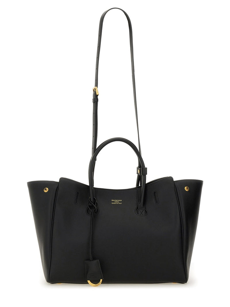 Balenciaga Domesticated Calf Leather Shoulder Bag — Black