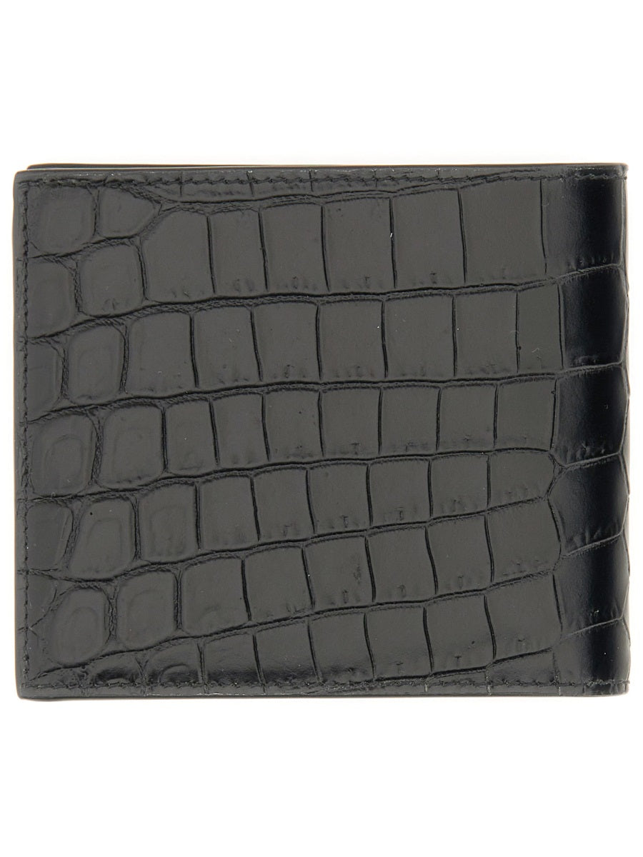 Saint Laurent Bifold Leather Wallet — Black