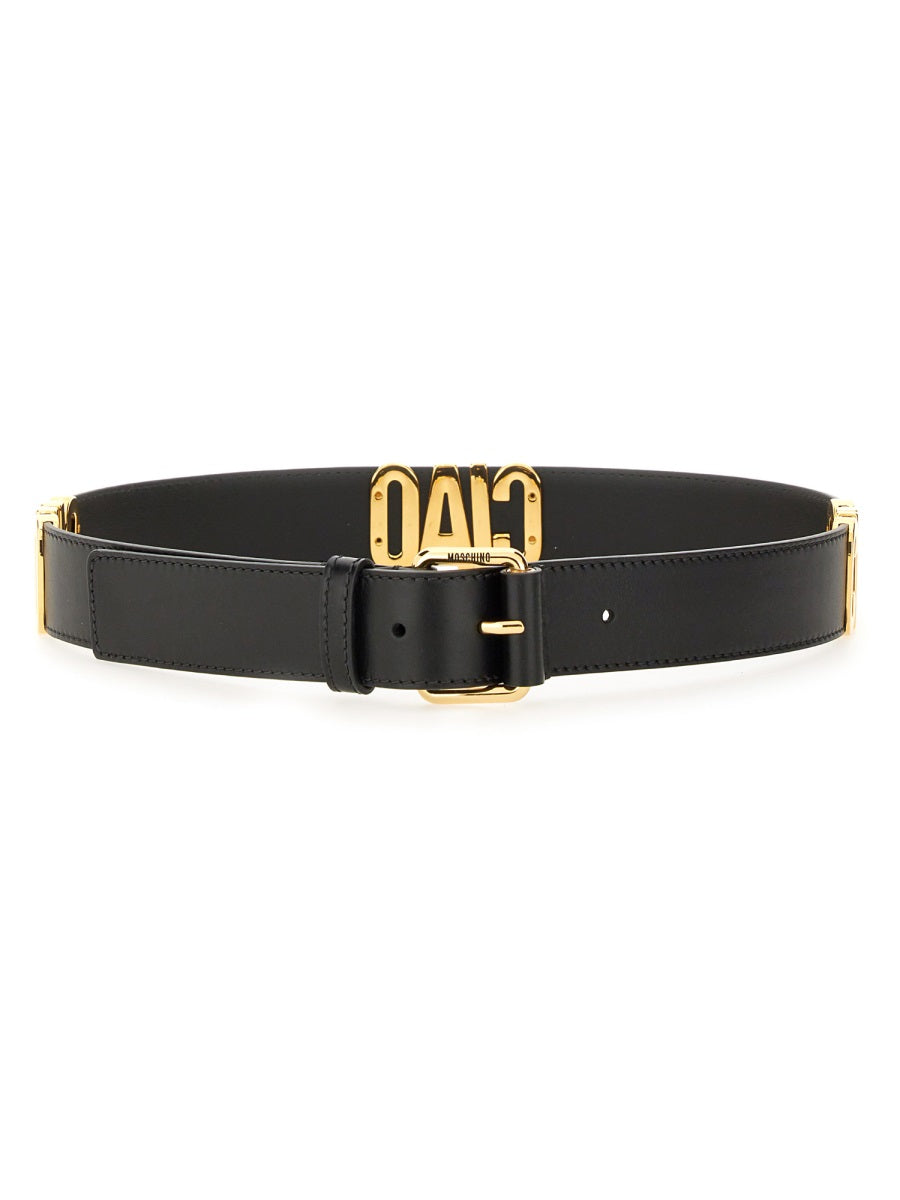 Moschino Leather Belt — Black
