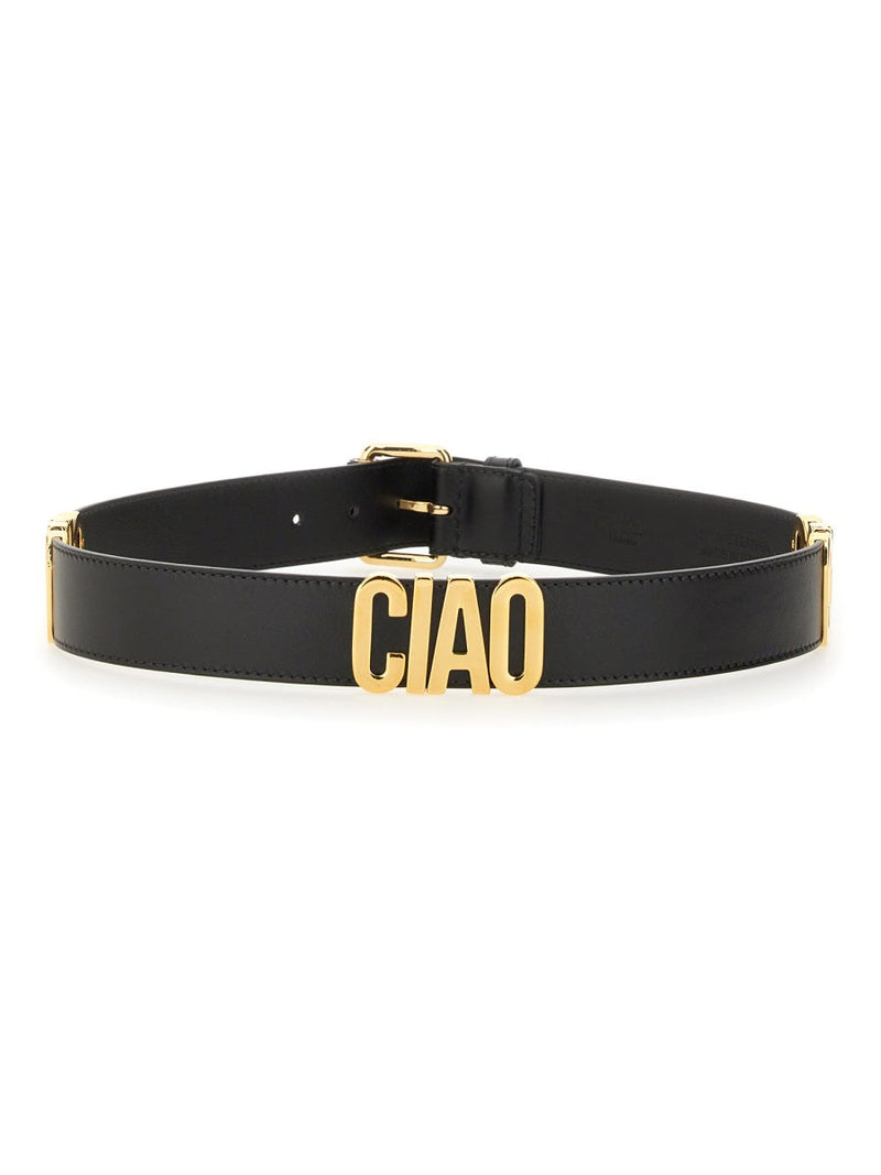 Moschino Leather Belt — Black