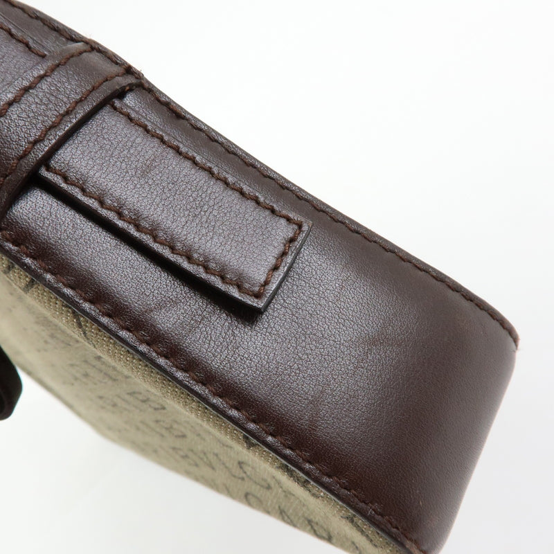 Bvlgari Logomania Canvas With Leather Khaki Bag
