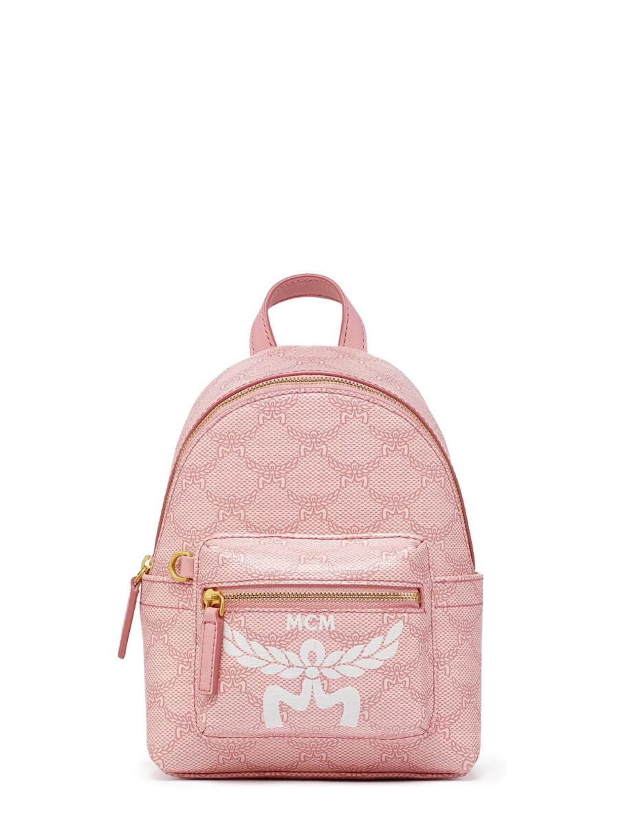 Mcm Stark Lauretos Backpack — Pink Polyurethane